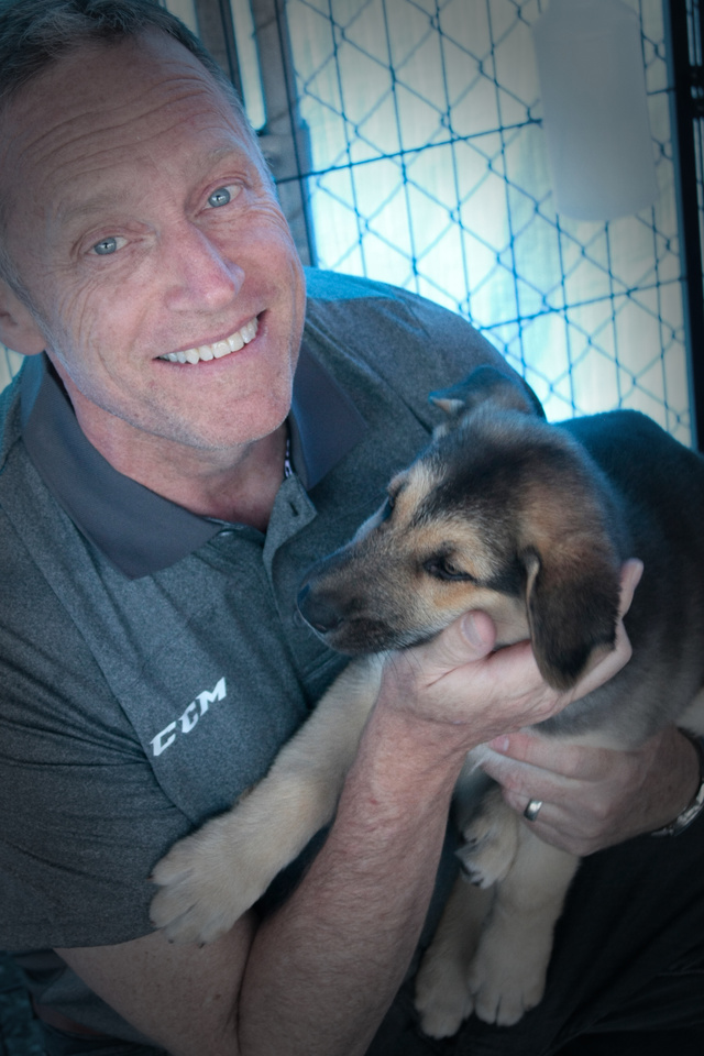 Mike with puppy 1