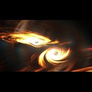 Artists-impression-of-colliding-black-holes