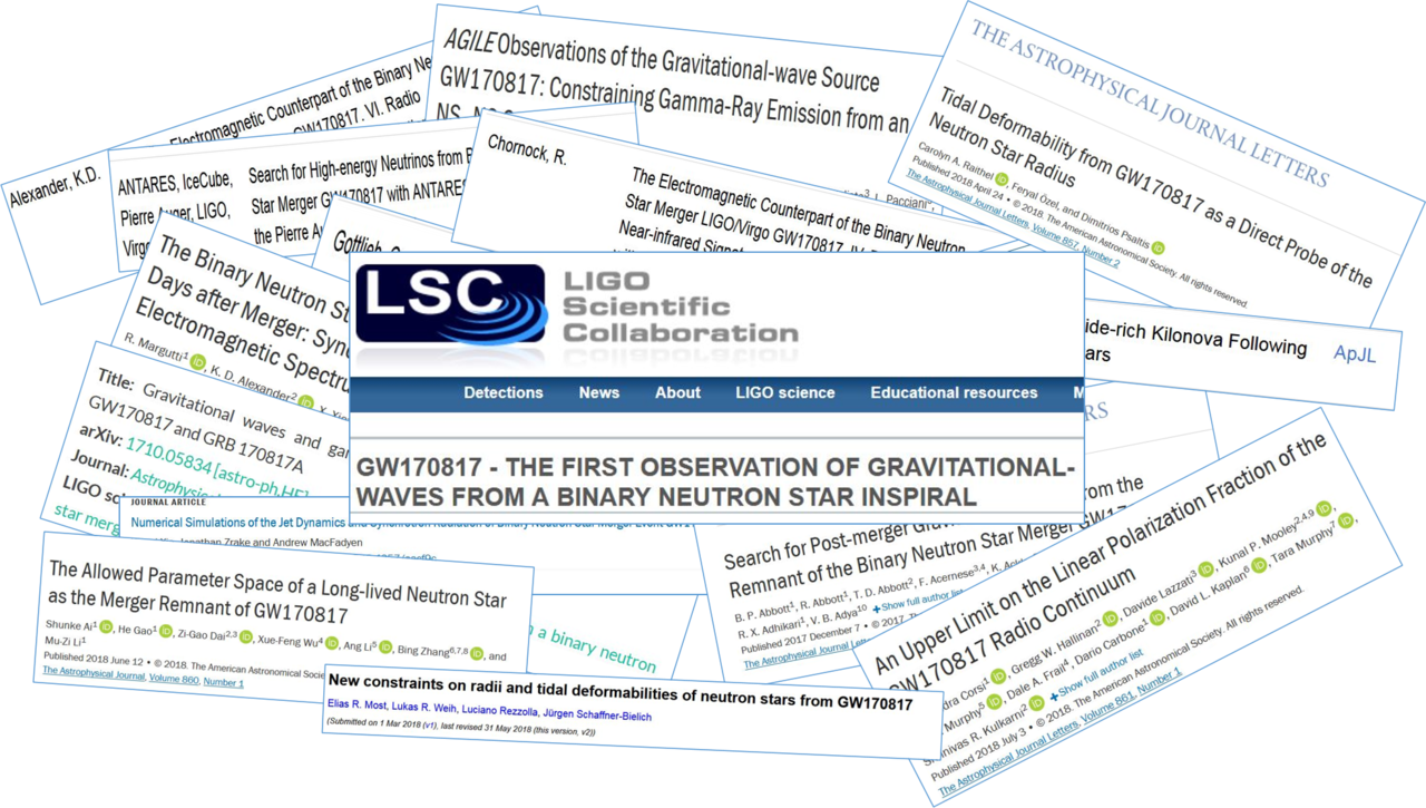 News | LIGO Celebrates One-Year Anniversary of Historic Binary Neutron Star Merger Detection LIGO Lab | Caltech